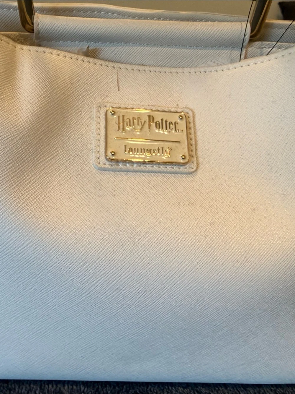 Loungefly Cream Harry Potter Satchel with Gold-Tone Handles